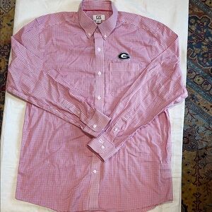 Cutter & Buck Men's Red Checkered Shirt